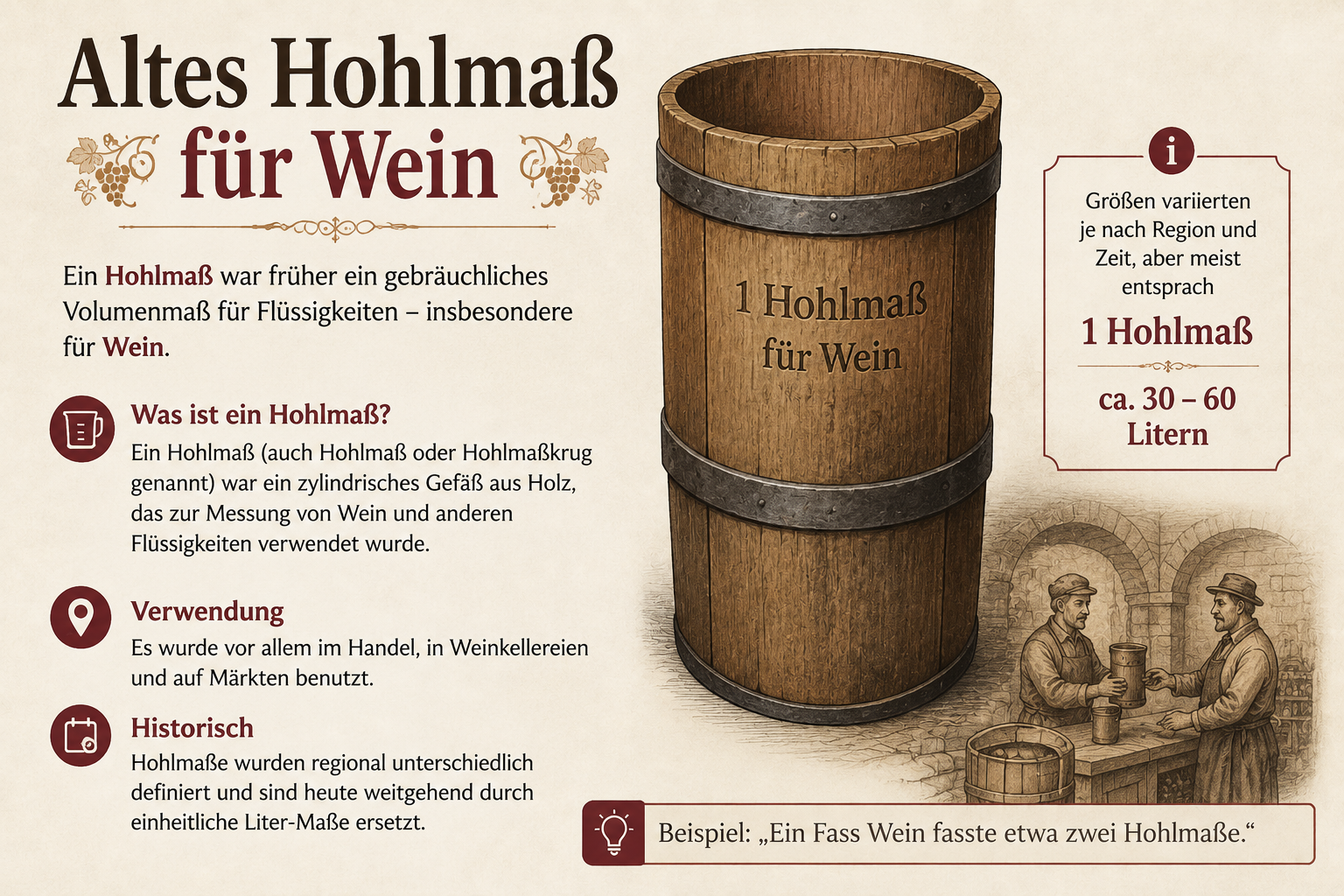 Altes Hohlmaß für Wein