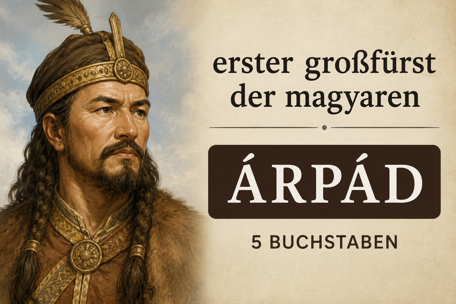 Erster Großfürst der Magyaren 5 Buchstaben