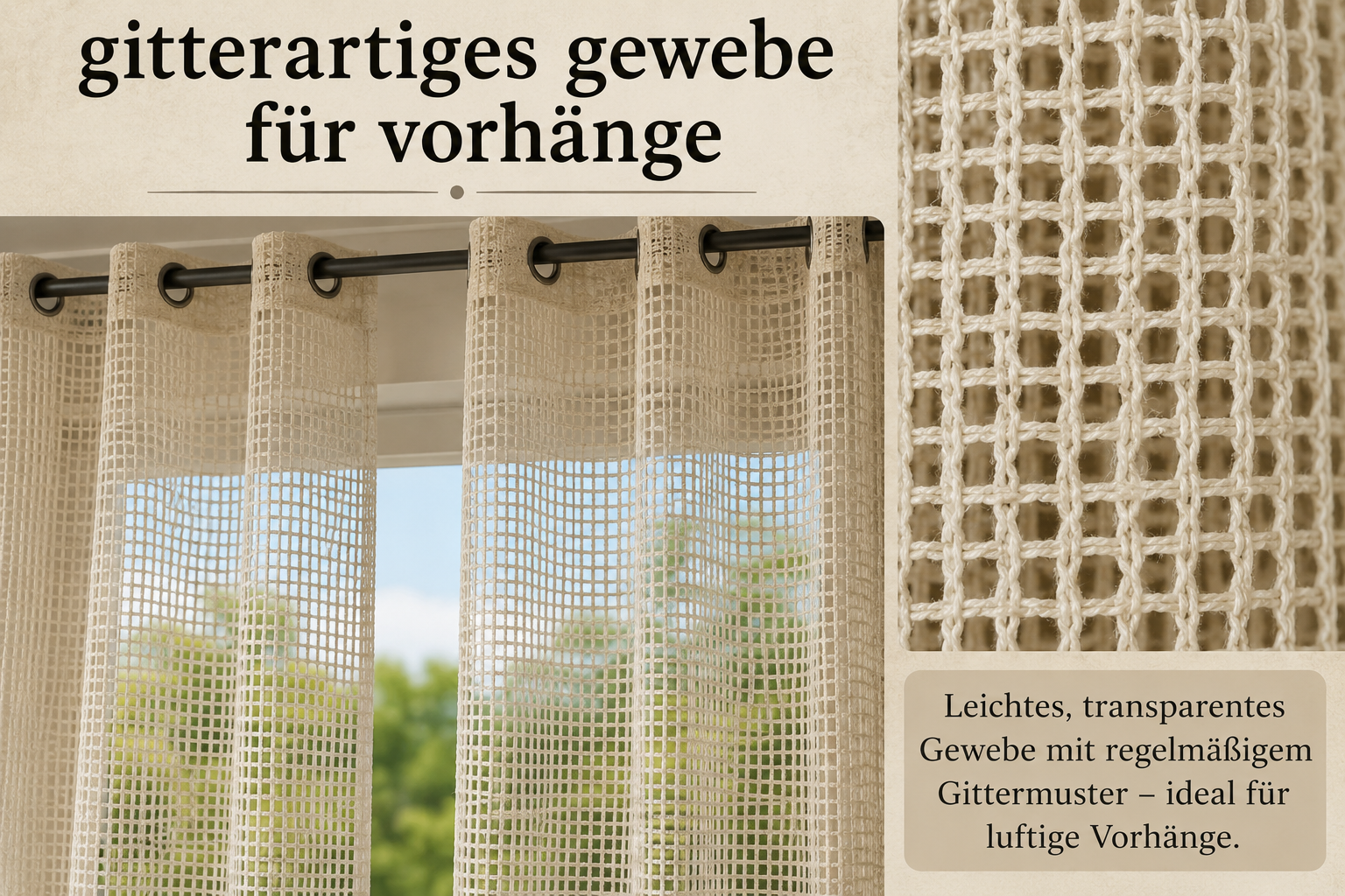 gitterartiges gewebe für vorhänge
