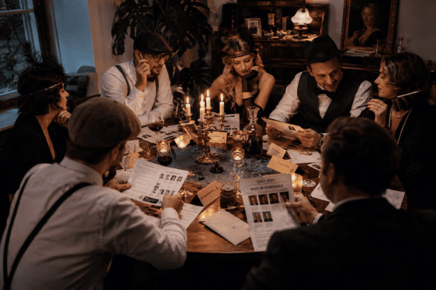 Krimidinner zuhause erleben: spannende Krimi Dinner für Freunde, Familie und besondere Abende entdecken. Rollen übernehmen, ermitteln und gemeinsam rätseln.